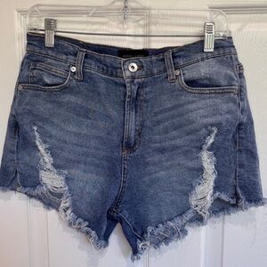 Kendall + Kylie High-Rise Distressed Jean Shorts